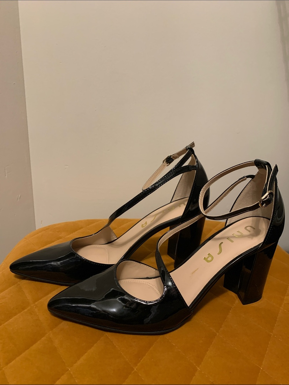 Patent leather heels